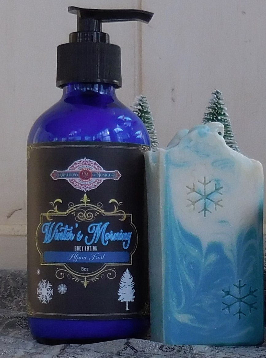 Winter's Morning. Alpine Frost Soap and 8 oz Lotion Gift Set.
