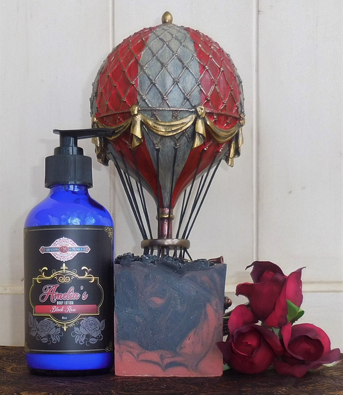Amelia's Black Rose Soap and 8 oz Lotion Gift Set