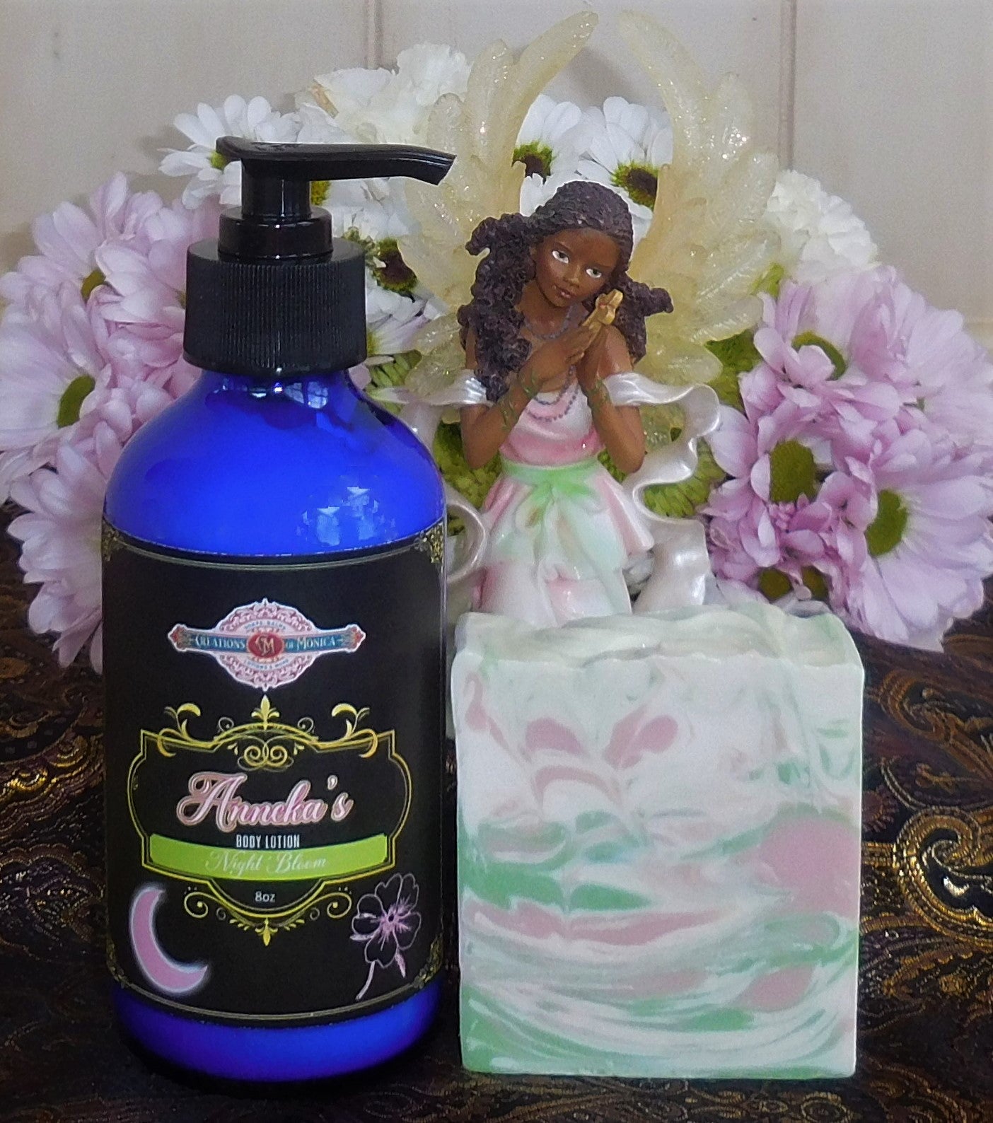 Anneka's Night Bloom Soap and 8 oz Lotion Gift Set.