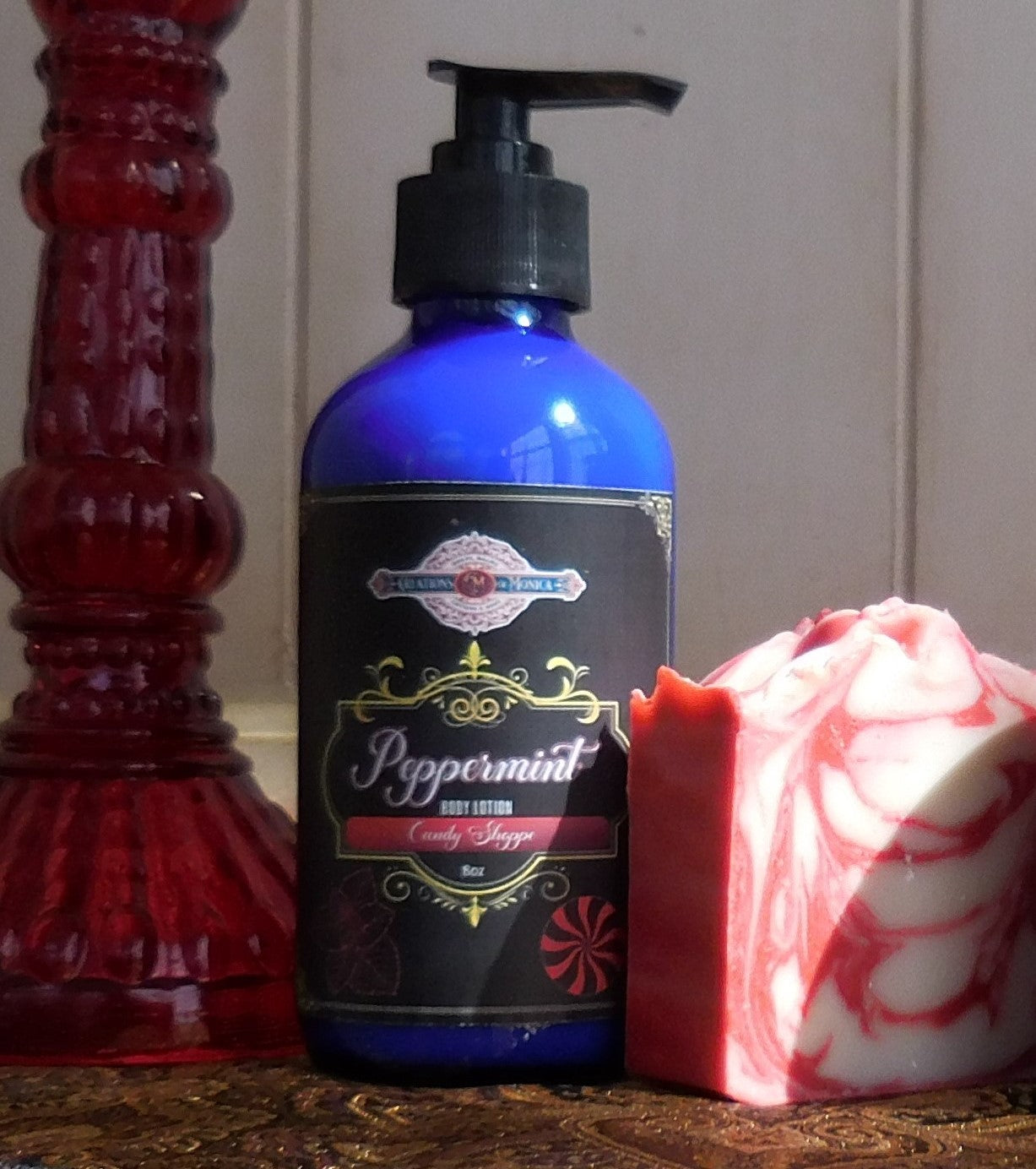 Peppermint, Candy Shoppe Soap and 8 oz Lotion Gift Set.