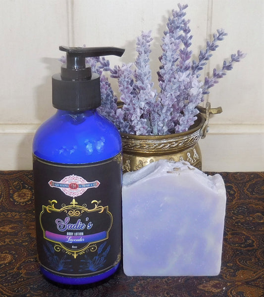 Sadie's Lavender Soap and 8 oz Lotion Gift Set.