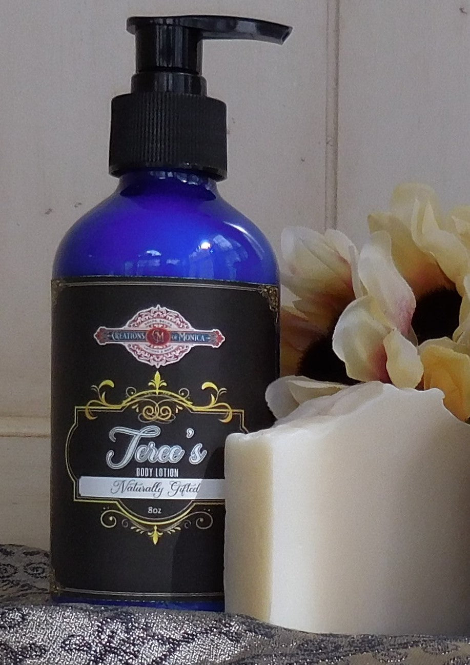 Teree's, Naturally Gifted Soap and 8 oz Lotion Gift Set.