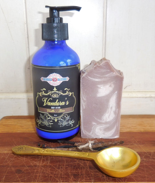 Vandora's Vanilla Bean Soap and 8 oz Lotion Gift Set.