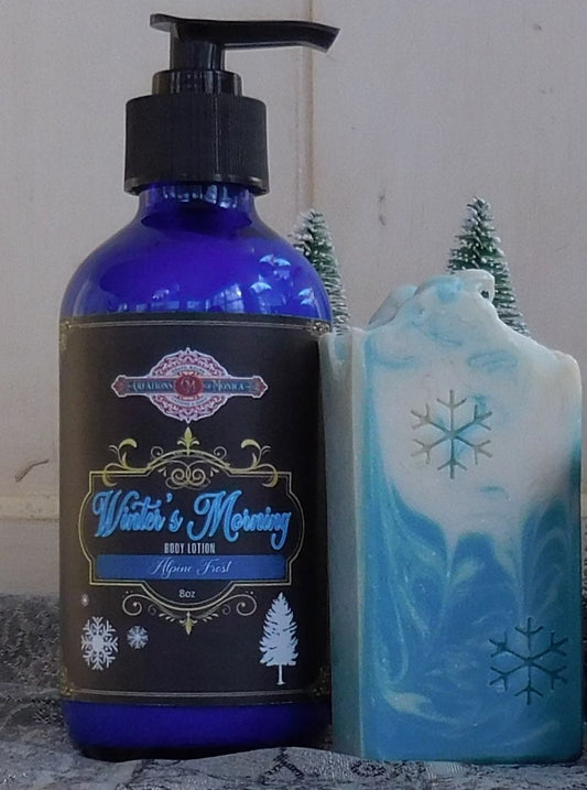 Winter's Morning.  Alpine Frost Soap and 8 oz Lotion Gift Set.